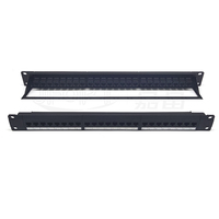 19 inci 1U Ethernet LAN Patch Panel 24/48 Port rak Mount CAT6/CAT5E Modular distribusi bingkai UTP/FTP RJ45 konektor perempuan