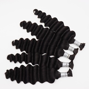 Cheveux à cuticule alignée Cheveux humains vietnamiens bruts non traités Cheveux vierges en vrac à ondulation profonde Cheveux à tresser humains - Product Image 4