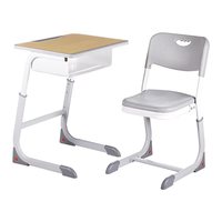 Livraison rapide, mobilier de salle de classe universitaire, table d'étude pour adultes, bureau et chaise réglables pour un seul étudiant, pour l'école