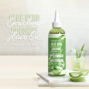 Sérum à l'huile essentielle d'aloe vera et de noix de coco pour des cheveux soyeux et sans frisottis pour une apparence saine, apaisant et réparant les pointes de cheveux OEM ODM - Product Image 3