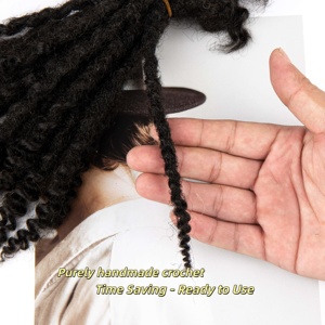 Extensiones de Cabello Humano Brasileño para Rastas, Hechas <span class=keywords><strong>a</strong></span> Mano, de <span class=keywords><strong>Cero</strong></span> <span class=keywords><strong>a</strong></span> Seis Centímetros, para Salones en Nigeria, Sudáfrica, Kenia, Ghana, Tanzania - Product Image 3