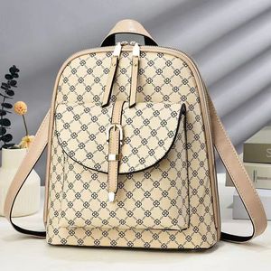 Light Green Women's <b>Backpack</b> Square Geometric Pattern Buckle Closure <b>Lightweight</b> Medium Capacity All Seasons Daily Use - Product Image 4