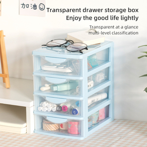 <span class=keywords><strong>2</strong></span>/<span class=keywords><strong>3</strong></span>/4/5 Schichten Stapelbare Kunststoff Home Office Kunststoff Schublade Desktop Makeup Organizer Schubladen <span class=keywords><strong>Box</strong></span> - Product Image 2