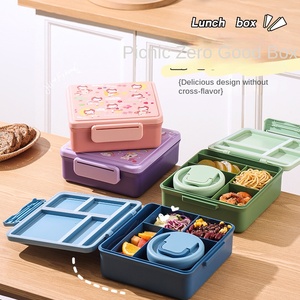 Boîte à lunch bento pour enfants avec <span class=keywords><strong>thermos</strong></span>, boîte à bento étanche pour tout-petits avec pot alimentaire isolé de 10 oz, sac d'emballage OEM disponible. - Product Image 2