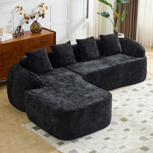Sofá Moderno de Dos Plazas en Forma de L, Ecológico, de Lana, para Sala de Estar - Product Image 4