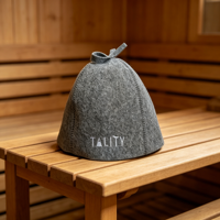 Серая шапка для сауны TALITY, защищающая голову от теплового воздействия