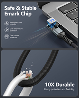 Câble USB C SUNGUY PD 100W, câble de charge rapide à 90 degrés, câble de données USB Type C pour téléphone portable, ordinateur portable et utilisation en voiture