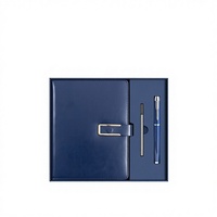 Articles cadeaux de luxe promotionnels en gros, carnet A5 en cuir, journal personnalisé, agenda de bureau, ensemble cadeau d'entreprise avec stylo