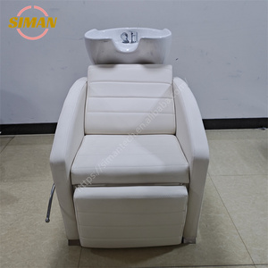 Poltrona <span class=keywords><strong>da</strong></span> Parrucchiere Siman Beauty in Morbida Pelle PU con Lavabo, Postazione per Salone 110V 220V Opzionale, Vari Colori Disponibili per Barbieri - Product Image 5