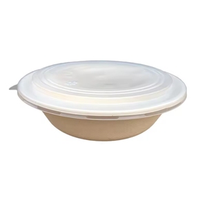 Tazón de pulpa de bambú biodegradable blanco personalizado, tapa de supermercado, promoción de comestibles para almacenamiento de contenedores de alimentos, sin impuestos, fuente de dinosaurios - Product Image 5