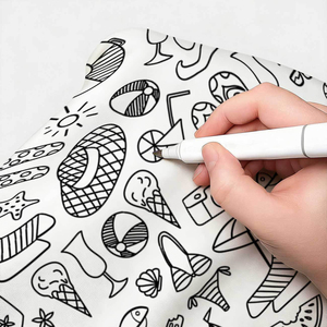 Manta de Diseño Personalizado para Colorear, Manta de Felpa Lavable, Manualidades Creativas, Arte Textil, Manta de Juego con Lápices de Acuarela - Product Image 5