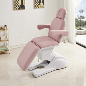 Table de massage moderne rose pour cils Lit de spa cosmétique Lit de massage électrique pour salon de beauté avec moteur 3/4 - Product Image 4