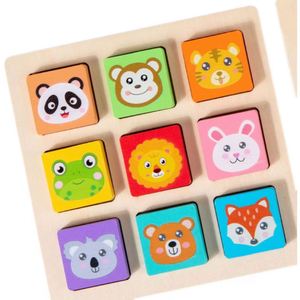 Juguetes de Bloques de Formas Geométricas con Forma de Animales para Niños, Rompecabezas de Combinación de Formas, Juguetes Educativos Tempranos Montessori, Juguetes de Interacción Padres-Hijos - Product Image 4