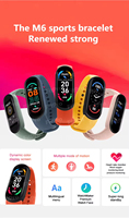 Profitez de la mode M6 M7 M8 Fitness Montre Bracelet intelligent Fréquence cardiaque Étanche Android Écran tactile Montres intelligentes Montre Bande Ensemble