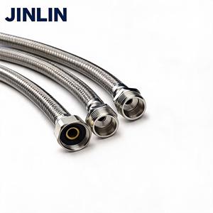 Tubo Flessibile in Gomma EPDM Intrecciato in Acciaio Inox 304 JINLIN, Resistente e Antigoccia, Garanzia di 1 Anno per Rubinetti e WC - Product Image 2