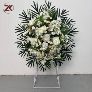 ZKAI Élégante Composition Florale Artificielle en Soie <span class=keywords><strong>pour</strong></span> Cercueil, Arrangement Funéraire <span class=keywords><strong>pour</strong></span> Hommage Commémoratif, Décoration de Cercueil et de Maison - Product Image 4