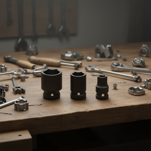 Jeu de clés à douille à chocs Fervi, 3 pièces, métriques, à embout hexagonal - Product Image 3