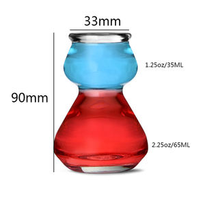 Vaso de Absint, Vaso de Vidrio de 4 oz con Impresión, Vaso de Doble Capa para Jager Bomb, Vaso de Cóctel, Vasos de Chupito - Product Image 4