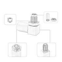 Adaptador de sensor de oxígeno para detección de luces de coche, conector de tornillo, herramienta de diagnóstico de fallas de ordenador y escape