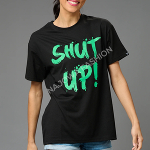 T-shirts décontractés pour femmes 2024, imprimés numériques, 100% coton, anti-froissement, respirants, avec broderie de logo personnalisé, toutes saisons - Product Image 4