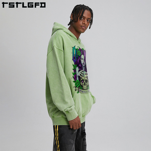 เสื้อมีฮู้ดสำหรับผู้ชายผ้าคอตตอนแท้500 GSM ปักกรดไซส์ใหญ่พิเศษออกแบบโลโก้ได้ตามต้องการสำหรับฤดูหนาว - Product Image 4