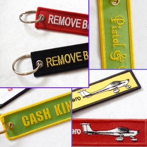 Biểu Tượng Tùy Chỉnh Thêu Màu Đỏ Vải Chuyến Bay Keychain Vải Chuyến Bay Key Tag Cho Khuyến Mãi Loại Bỏ Trước Khi Rush Vòng Chìa Khóa - Product Image 4