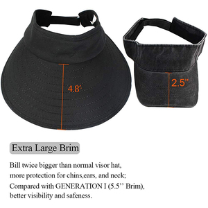 Sun Visor <strong>Hats</strong> <strong>Women</strong> Large Brim <strong>Summer</strong> UV Protection Beach Custom Sun Visor Cap - Product Image 5