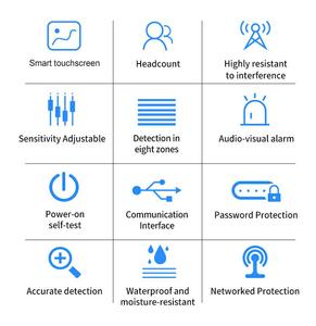 실시간 알람 디스플레이 및 안전 모니터링을 위한 10 인치 LCD 화면이 있는 지능형 보안 게이트 금속 탐지기 통과 - Product Image 2