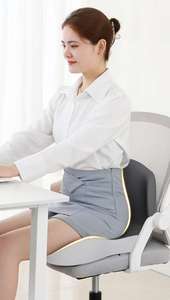 Memory Foam One-piece Seat Cushion Backrest Office Chair Cushion Massage Lumbar Support Pain Relief Breathable Car <b>Butt</b> <b>Pad</b> - Product Image 6