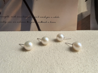 Boucles d'oreilles en perles d'eau douce rondes parfaites de 9 à 10 mm, en argent sterling 925, à porter à toutes les occasions