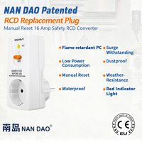 Adaptateur de prise RCD NANDAO 16A CE pour usage industriel, norme européenne, disjoncteur différentiel, matériau ignifuge pour l'air