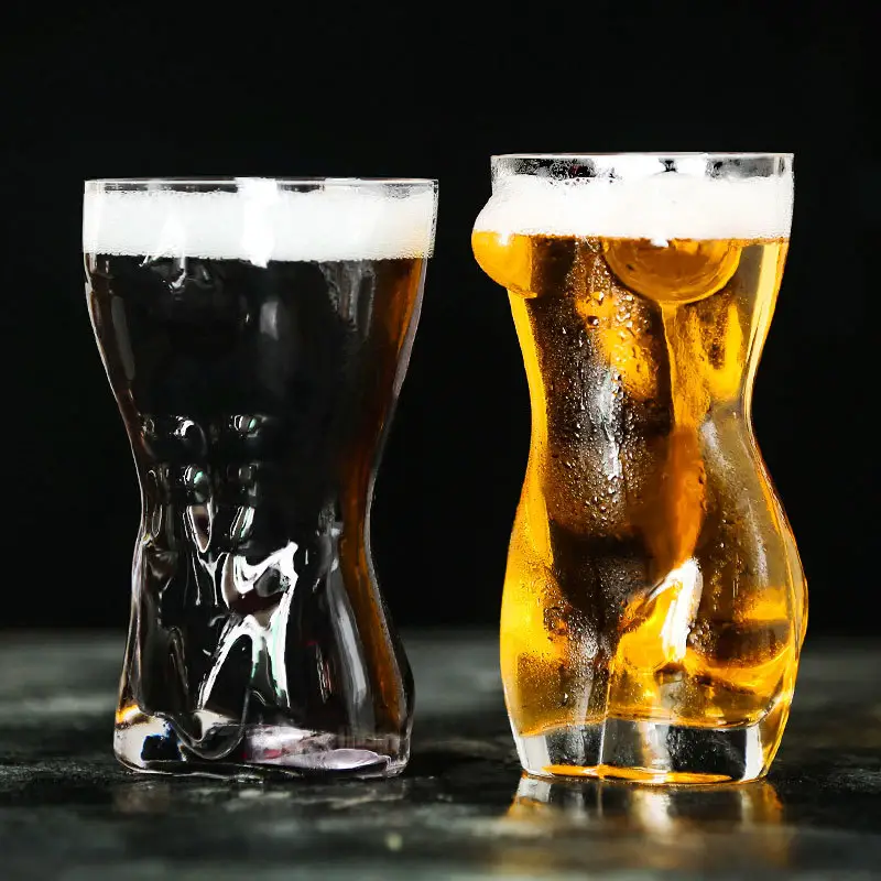 Verre à bière transparent 3D personnalisable, bodum thule, Sexy, pour hommes nues, fête, Cocktail, vin, Bar, tasse créative