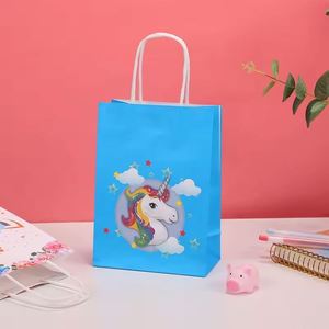Bolsas de Regalo de Papel Kraft para Fiestas de Cumpleaños Infantiles, Venta al Por Mayor de Fábrica, para Festivales y Empaque de Dulces - Product Image 3