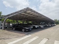 Abri de voiture Structure solaire Garages PV Abri de voiture solaire Support de rayonnage Kit structurel en alliage d'aluminium Abri de voiture de montage