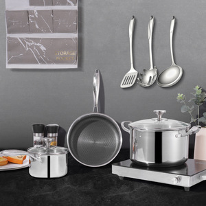 Winning Star 8-Piece Stainless Steel Cookware <b>Set</b> With Lids And Utensils For Home Cooking - Product Image 2