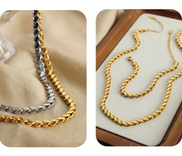 Collier pendentif H2 TitanNeck tendance, simple et polyvalent, en acier inoxydable plaqué or 18 carats, perle d'eau douce haut de gamme, plusieurs couleurs