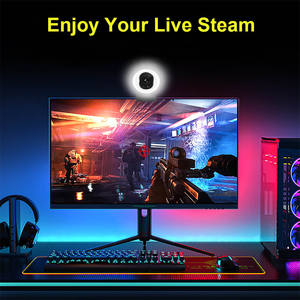 <span class=keywords><strong>Webcam</strong></span> HD rotative haute définition 1080P 720P <span class=keywords><strong>Webcam</strong></span> avec anneau lumineux micro omnidirectionnel pour PC portable - Product Image 2