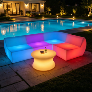 <span class=keywords><strong>Table</strong></span> de bar lumineuse à LED pour extérieur, idéale pour les soirées en boîte de nuit, canapé-lit lumineux à LED pour jardin, canapé lumineux à LED pour boîte de nuit - Product Image 6