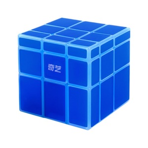 Cubo de espejo fluorescente Qiyi 3x3 de forma irregular, azul brillante para adolescentes - Product Image 5
