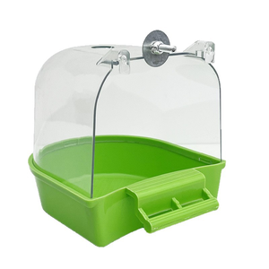 Casetta Esterna Trasparente Anti-schizzi con 4 Colori, Fissaggio a Clip, per Gabbie di <span class=keywords><strong>Pappagalli</strong></span> Piccoli e Medi - Product Image 6