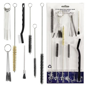 Kit de nettoyage de pistolet de pulvérisation, 8 pièces, avec brosse en nylon à aiguille, grande brosse d'entretien K3 pour équipement de peinture automobile - Product Image 1