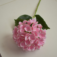 Bunga hydrangea sentuhan asli kualitas tinggi, bunga Hydrangea sentuhan asli 3D Putih buatan untuk dekorasi rumah pernikahan