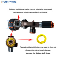 Pistola de Pintura Neumática de Precisión PORPHIS PRD-717 VS para Repintado de Autos de Lujo, Alimentación por Gravedad de 1.3/1.4 mm, Pistola Profesional