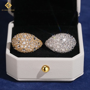Anello HipHop VVS in Moissanite per Uomo, Anello Ghiacciato in Argento Sterling 925, Supera il Test del Diamante, Certificato GRA - Product Image 1