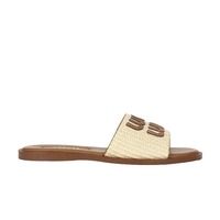 Brise estivale du soir~Sandales plates tissées A-miu pour femme, collection été 2026, sandales fraîches pour l'extérieur, chaussures élégantes