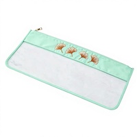 Nouveauté : Sac de rangement portable de luxe brodé Mahjong en PVC transparent et imperméable, grande capacité, avec fermeture éclair, idéal pour les cosmétiques et comme cadeau.