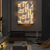 Lampe murale créative en acier inoxydable pour extérieur, style Milan, IP65, LED solaire, étanche, carrée, pour villa, jardin