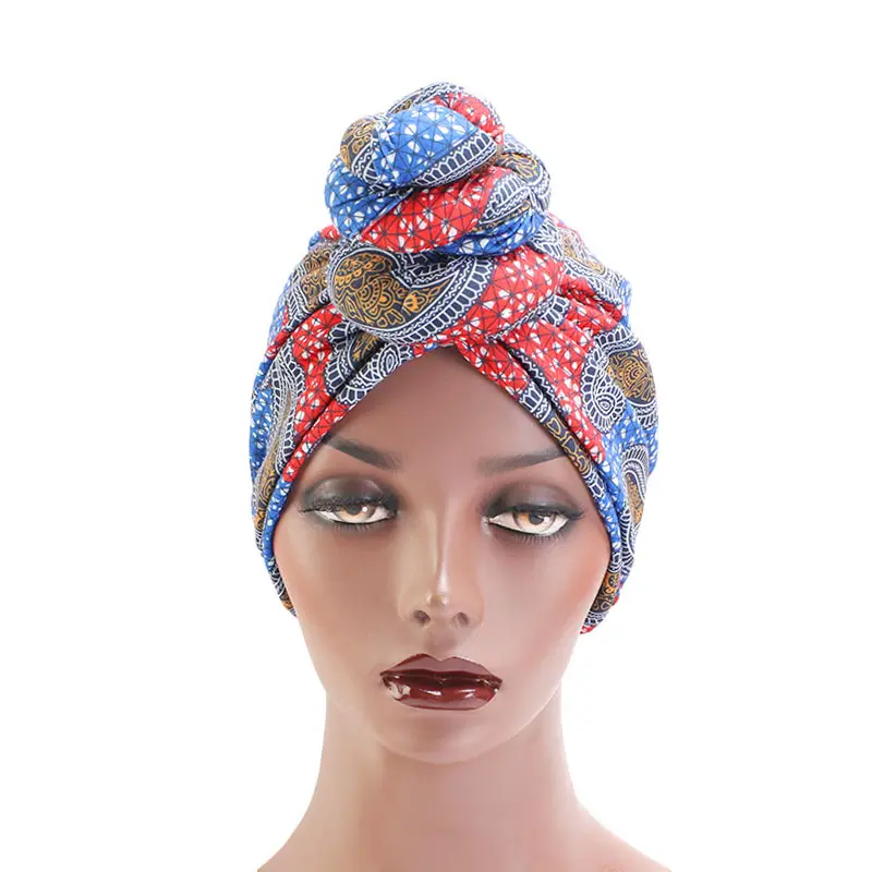 Fashion African Head Tie Turban Bandana Cap Headscarf Headwrap Flower Turban Hair Bonent Cap For Women