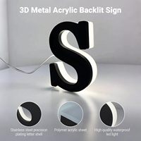 Enseigne en lettres 3D LED personnalisées Zhilin, à fixation murale, en acrylique, pour l'éclairage et la décoration commerciaux, certification CE Rohs, IP65