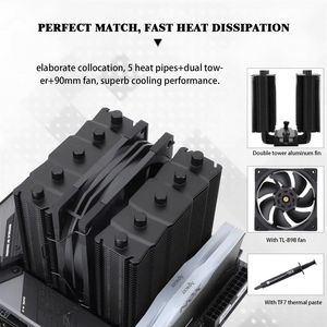 Refroidisseur d'air pour processeur Thermalright Silver Soul 110 Dual Tower Blanc Noir Compatible avec AMD AM4/Intel LGA1700/1200/1150/1151 - Product Image 3